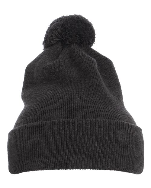 Pom-Pom Cuffed Knit Beanie 1501P