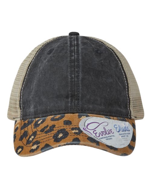 Women's Printed Visor with Mesh Back Cap