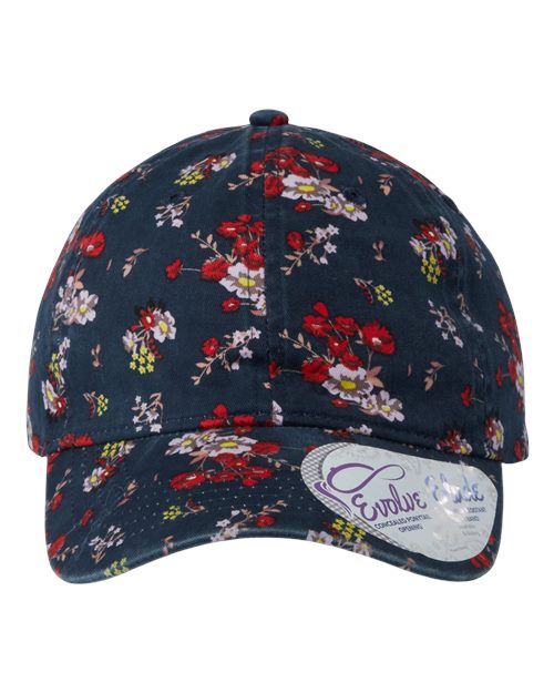 Women's Garment-Washed Fashion Print Cap HATTIE