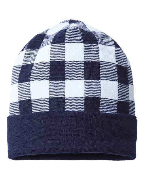USA-Made Plaid Beanie RKP12