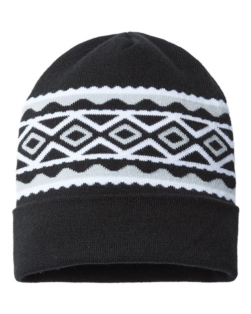 USA- Made Diamond Cuffed Beanie RKD12