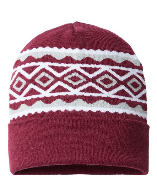 USA- Made Diamond Cuffed Beanie RKD12