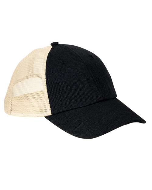 Washed Hemp Soft Mesh Trucker Cap EC7095