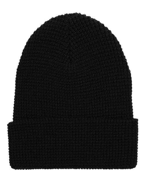 Waffle Cuffed Knit Beanie 2501K