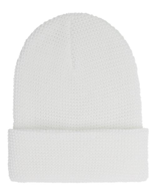 Waffle Cuffed Knit Beanie 2501K