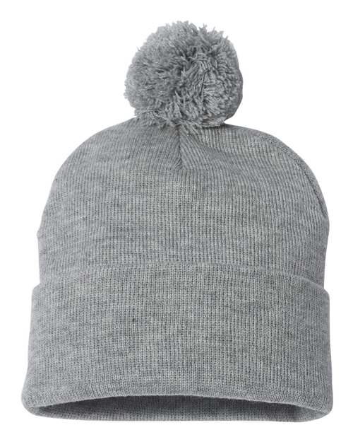 12" Pom-Pom Cuffed Beanie SP15