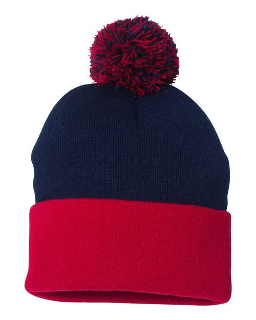 12" Pom-Pom Cuffed Beanie SP15