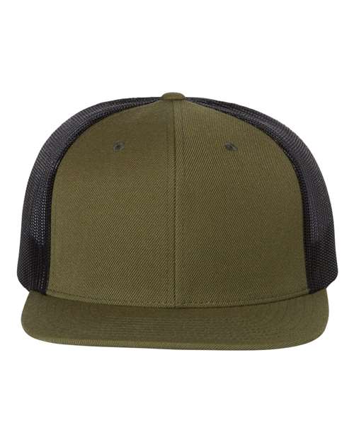 Wool Blend Flat Bill Trucker Cap 511