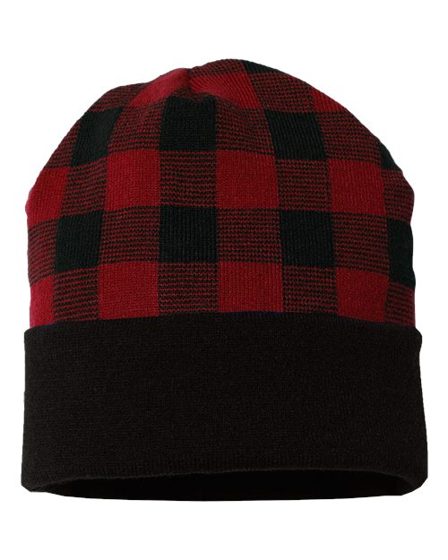 USA-Made Plaid Beanie RKP12