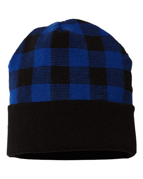 USA-Made Plaid Beanie RKP12