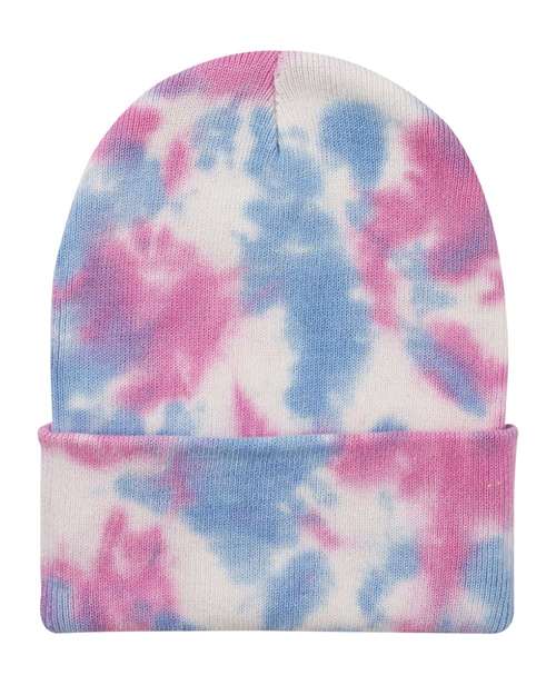 12" Tie-Dyed Cuffed Beanie SP412