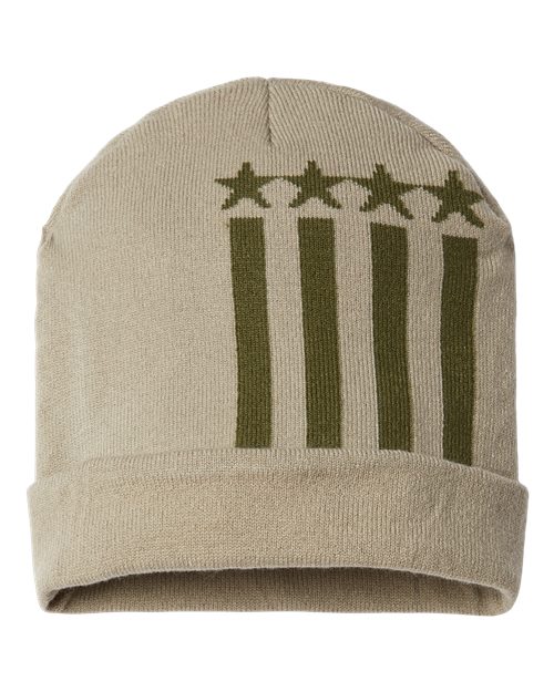USA-Made Patriotic Cuffed Beanie RK12