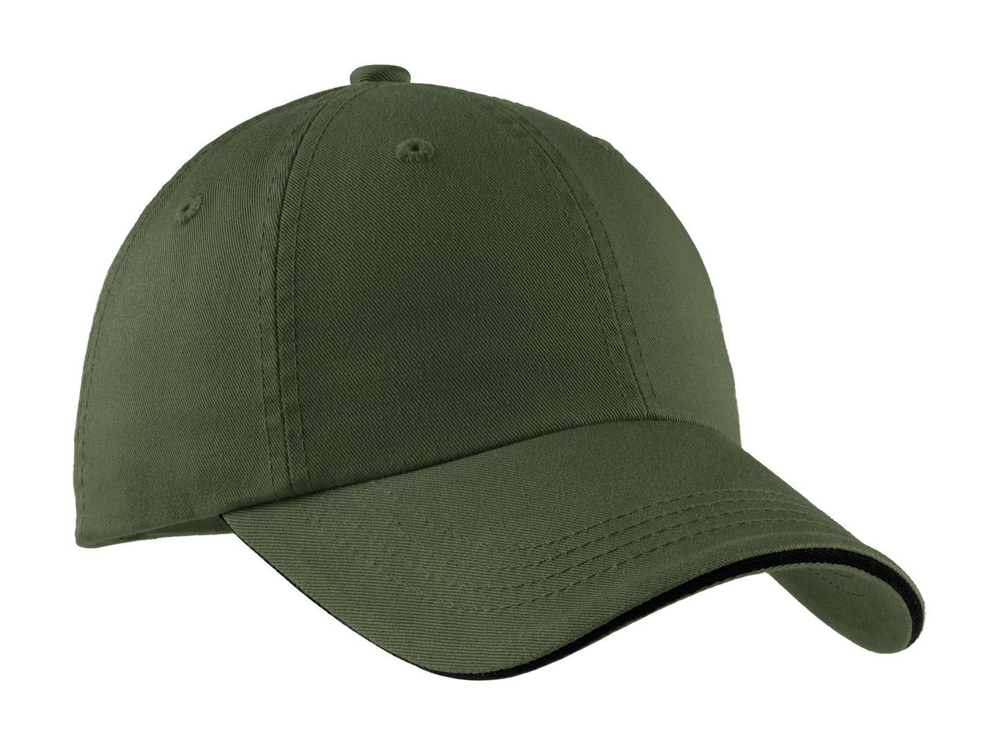 Port Authority ® Sandwich Bill Cap with Striped Closure. C830