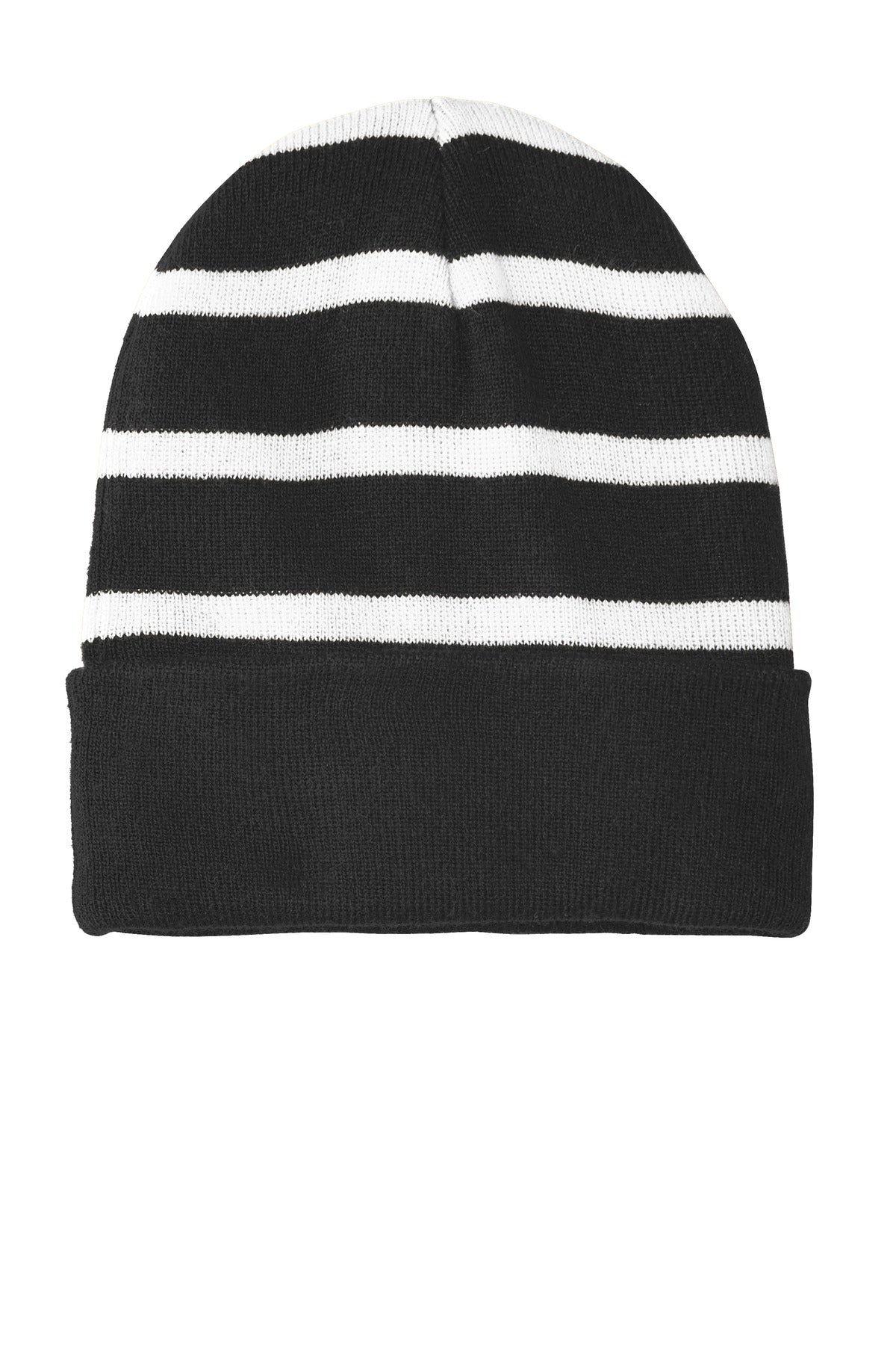 Sport-Tek ® Striped Beanie with Solid Band. STC31