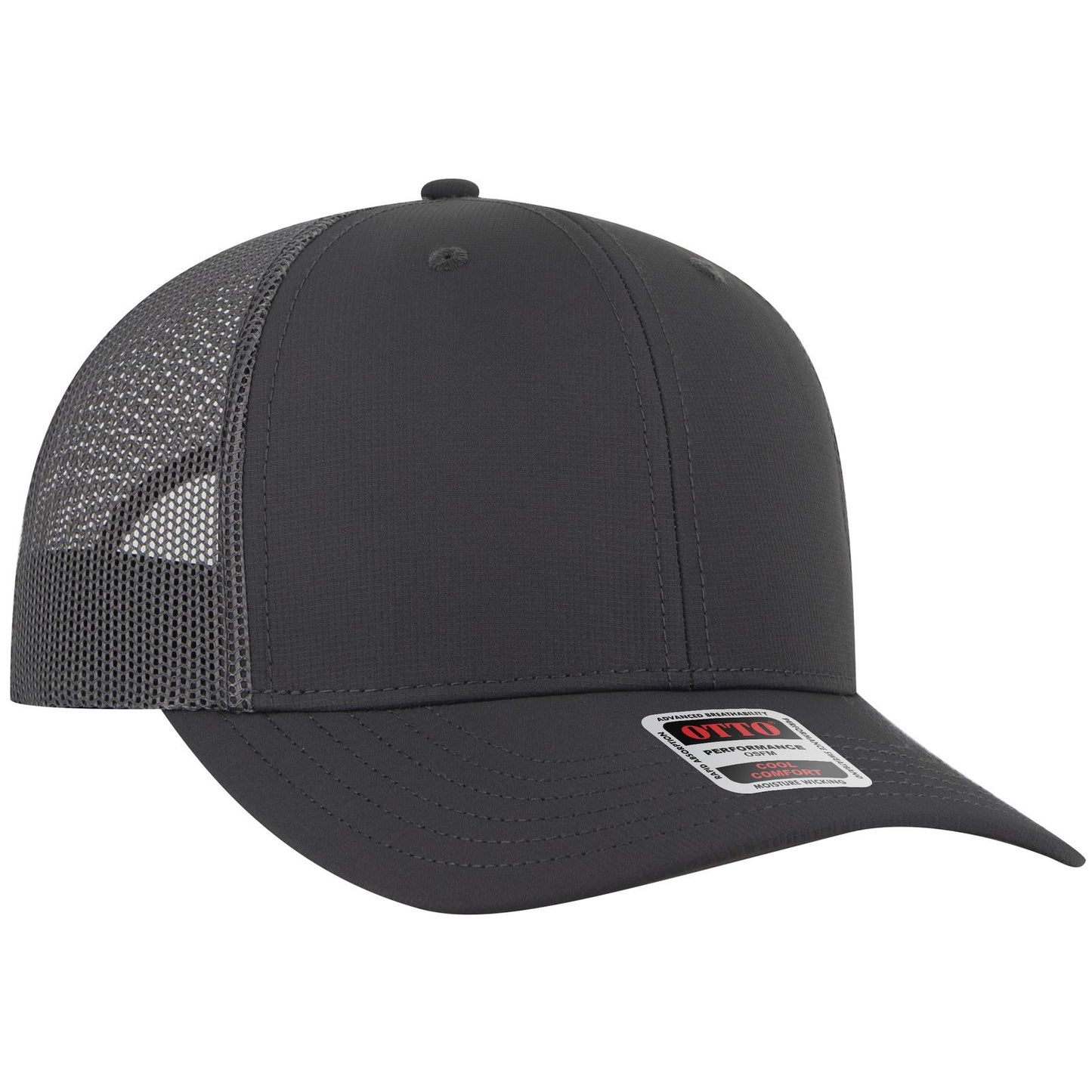 OTTO CAP 6 Panel Mid Profile Mesh Back Trucker Hat 112-3