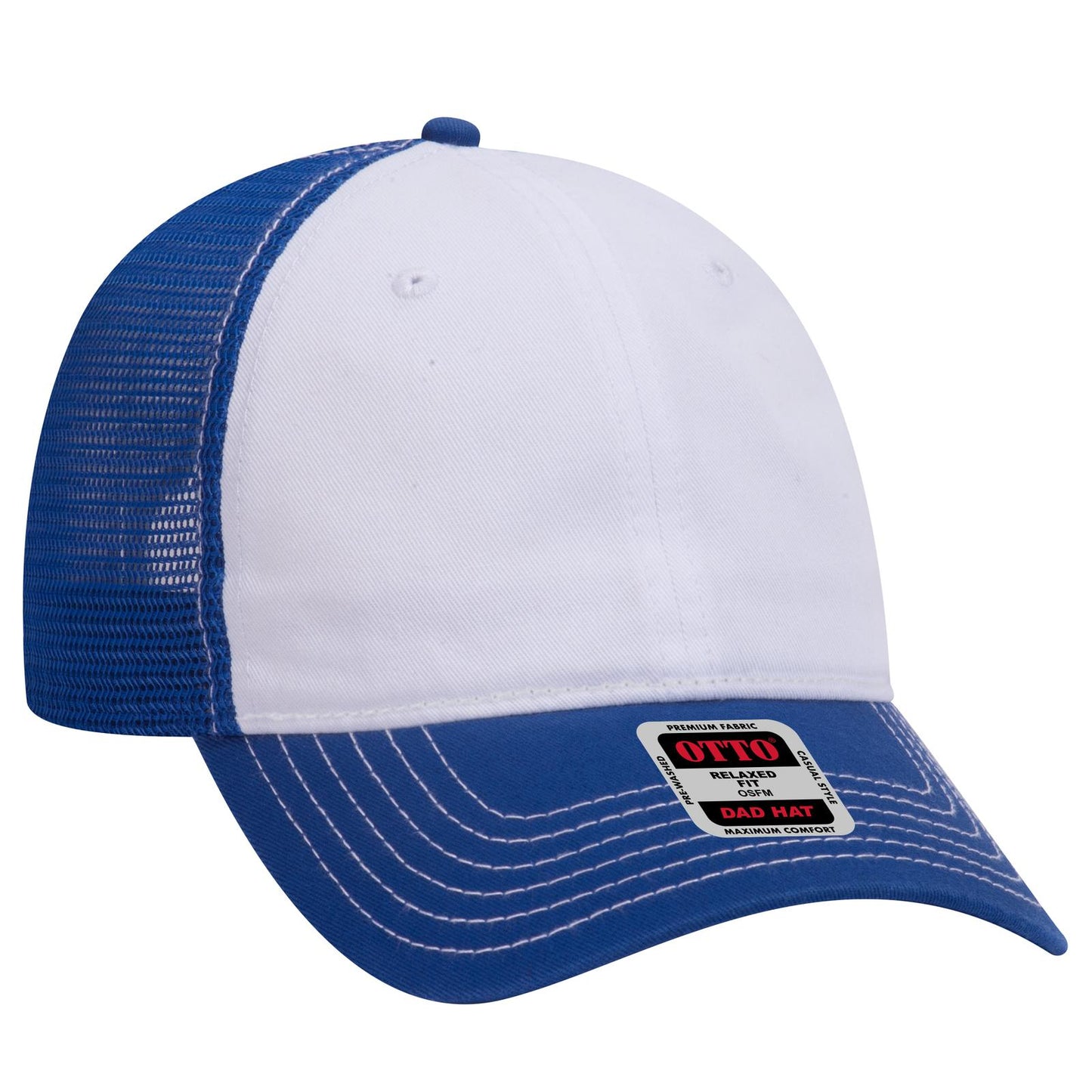 OTTO CAP 6 Panel Low Profile Mesh Back Trucker Dad Hat 121-858