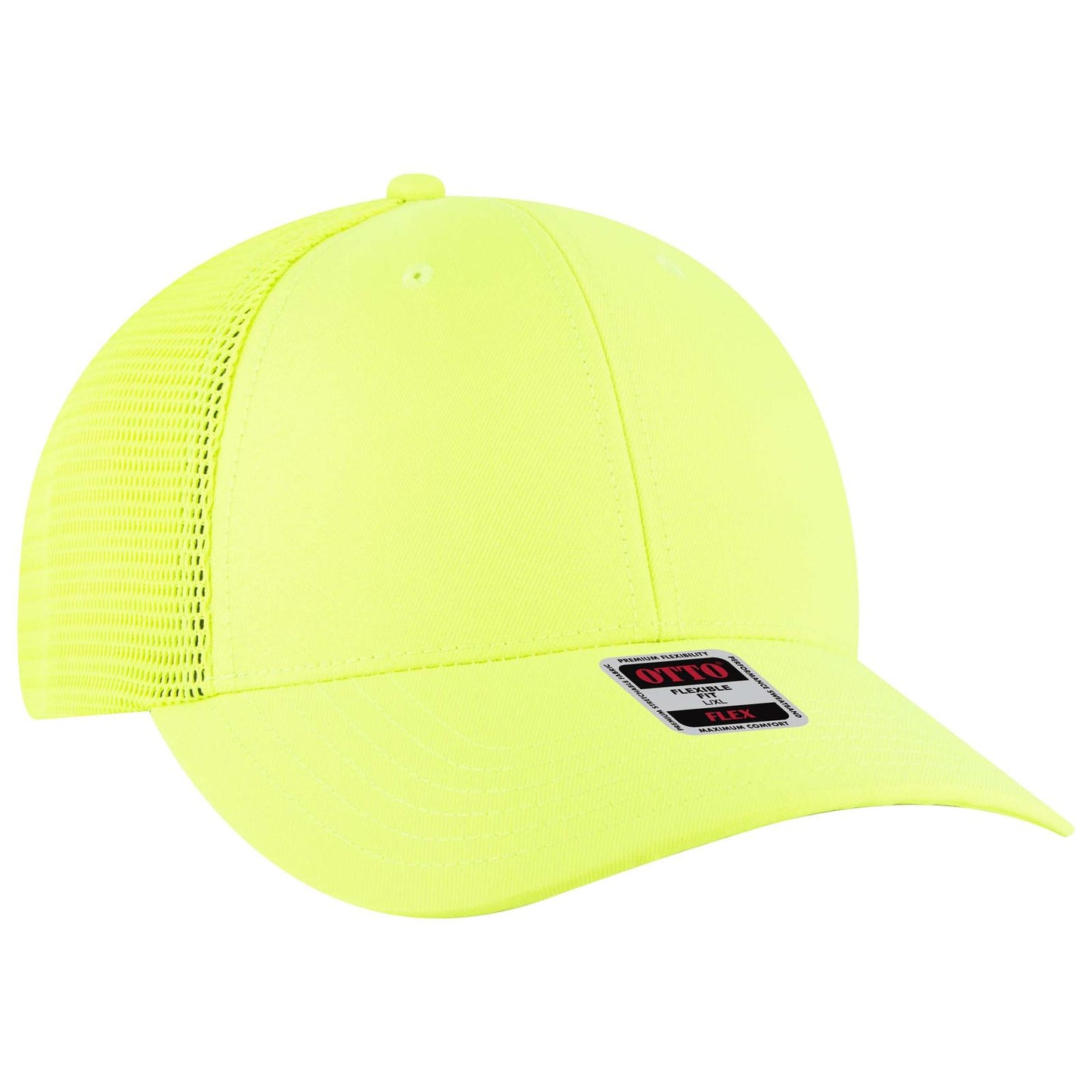 OTTO CAP "OTTO FLEX" Fitted 6 Panel Low Profile Mesh Back Trucker Hat 135-2