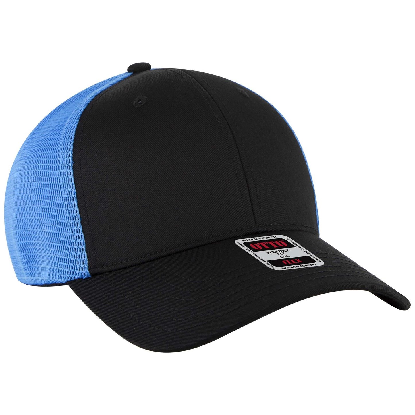 OTTO CAP "OTTO FLEX" Fitted 6 Panel Low Profile Mesh Back Trucker Hat 135-2