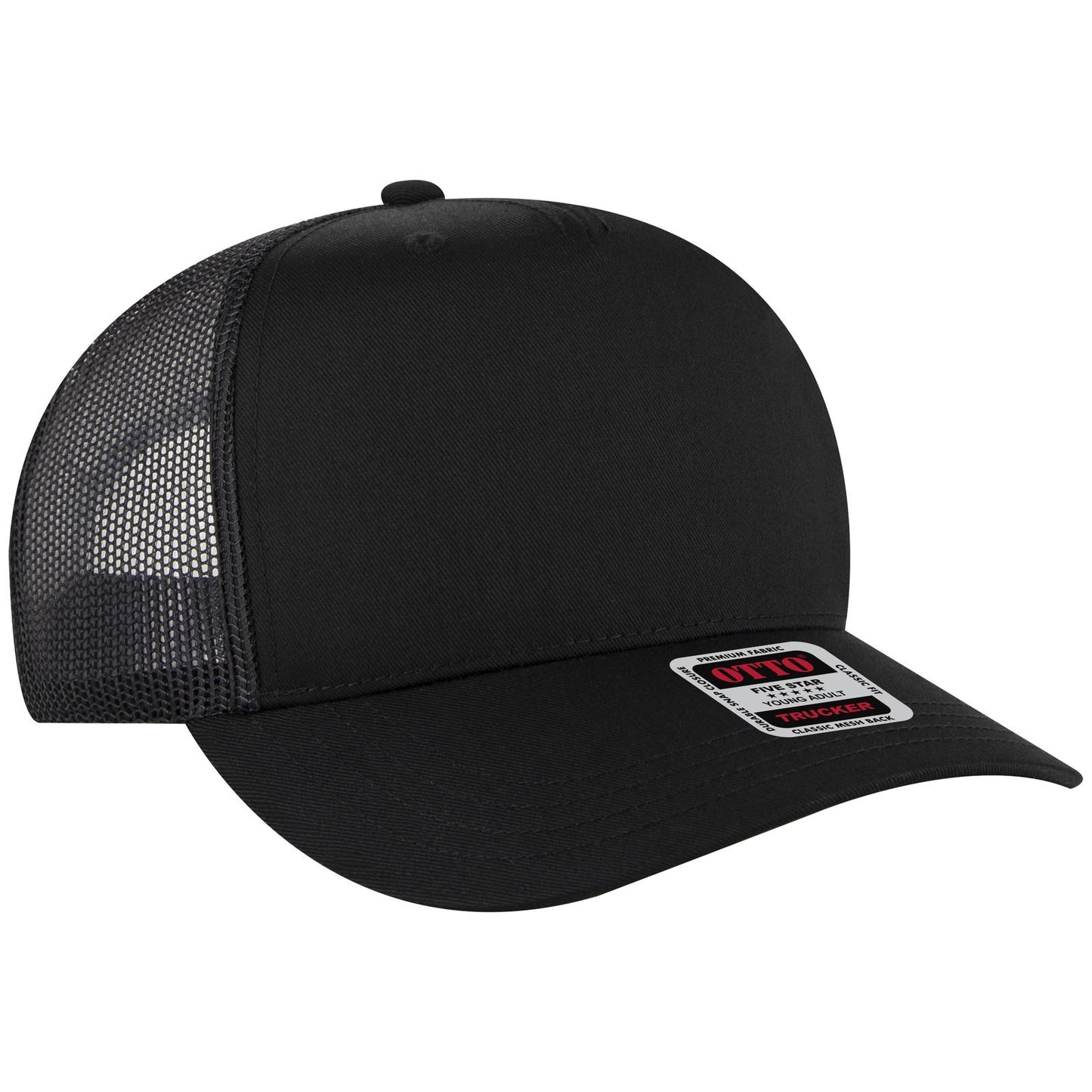OTTO CAP 5 Panel Mid Profile Mesh Back Trucker Hat 32-285