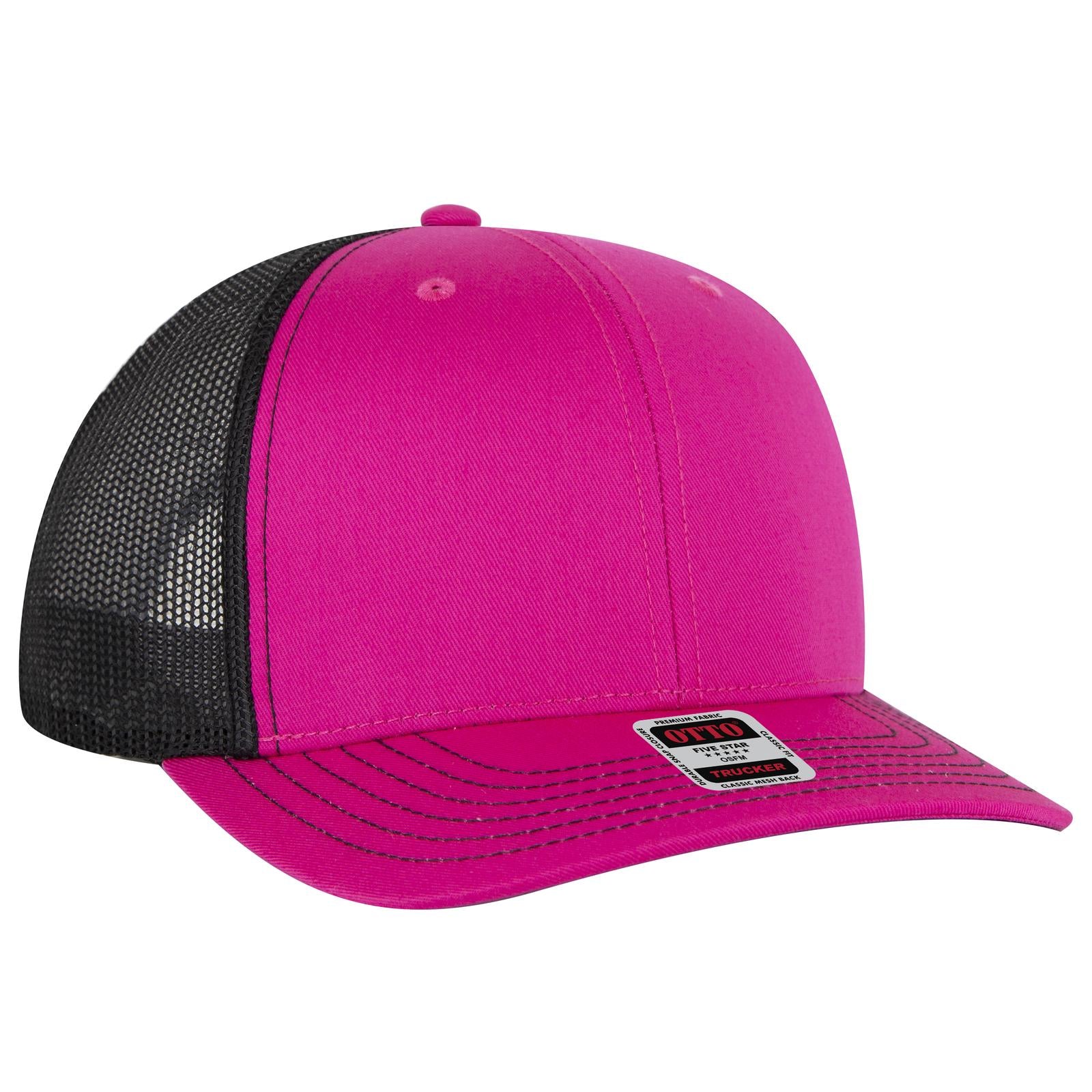 OTTO CAP 6 Panel Mid Profile Mesh Back Trucker Hat