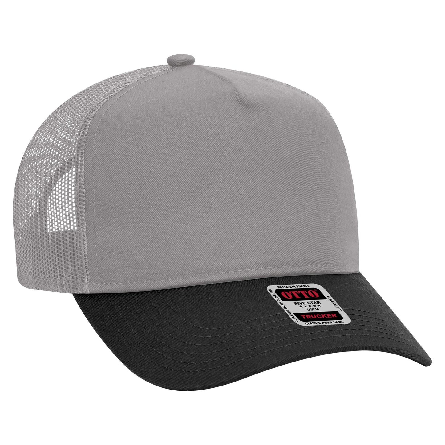 OTTO CAP 5 Panel Mid Profile Mesh Back Trucker Hat 32-285