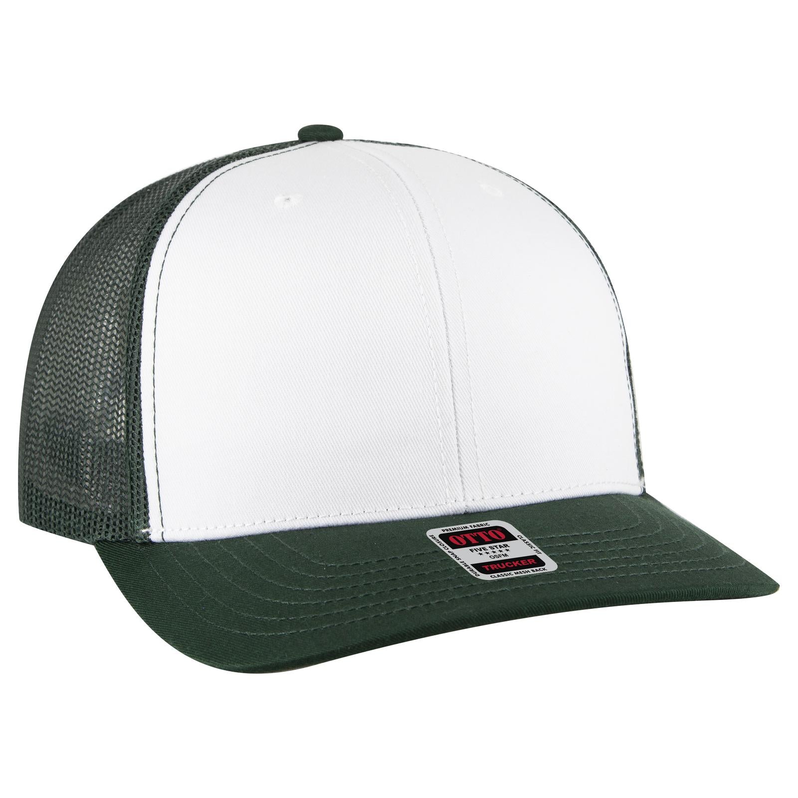 OTTO CAP 6 Panel Mid Profile Mesh Back Trucker Hat