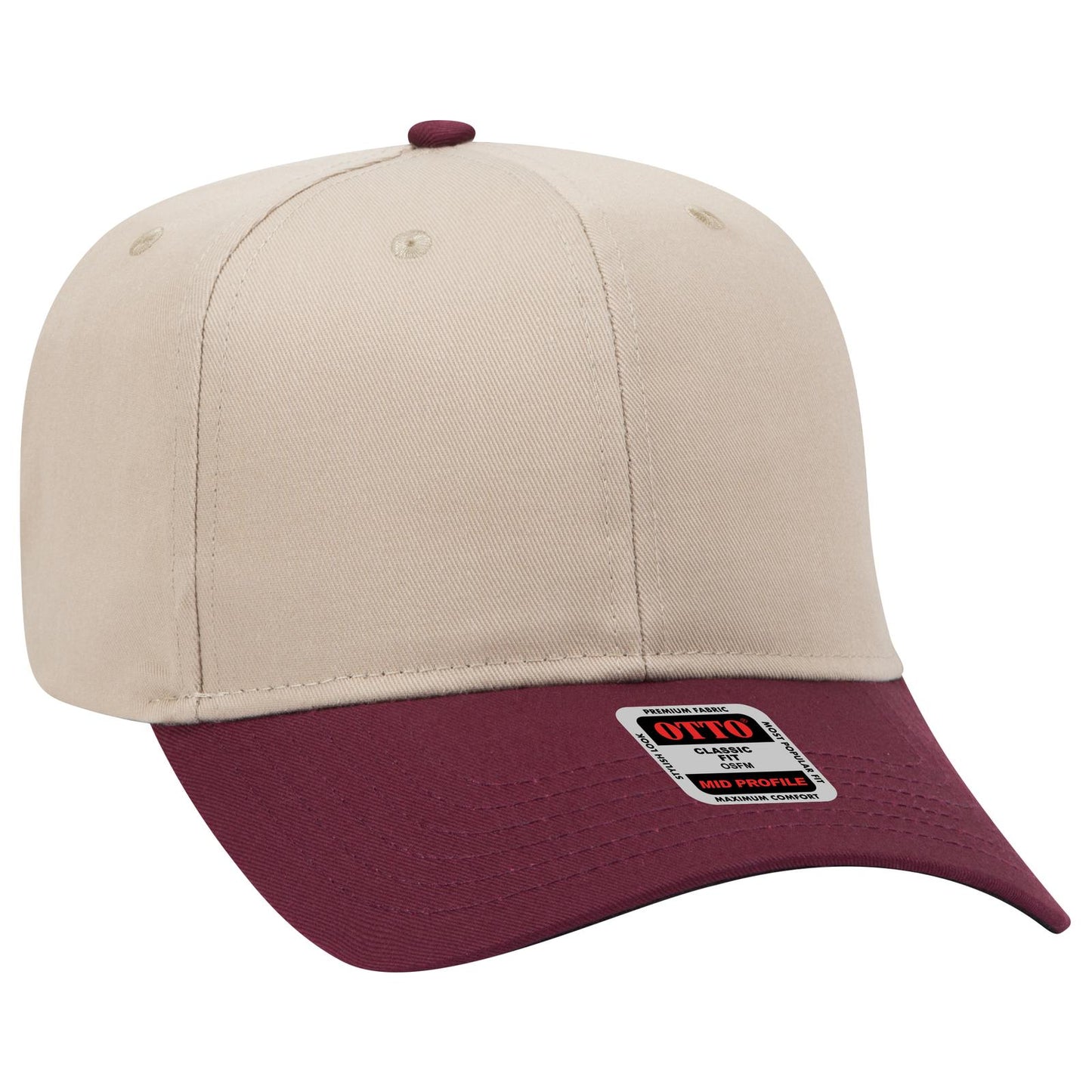 OTTO CAP 6 Panel Mid Profile Baseball Cap 27-079