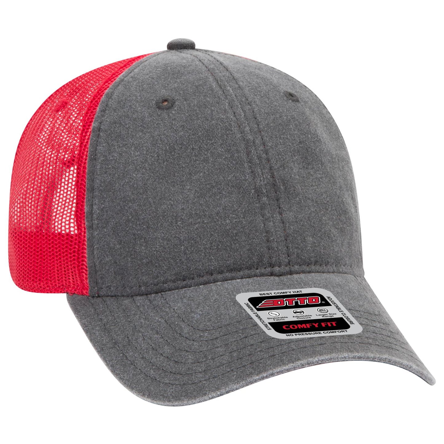 OTTO CAP "OTTO COMFY FIT" 6 Panel Low Profile Mesh Back Trucker Hat 121-1202