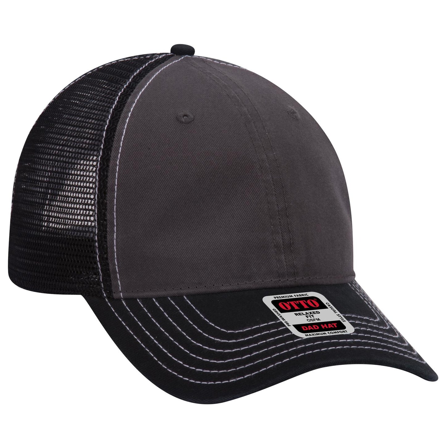 OTTO CAP 6 Panel Low Profile Mesh Back Trucker Dad Hat 121-858