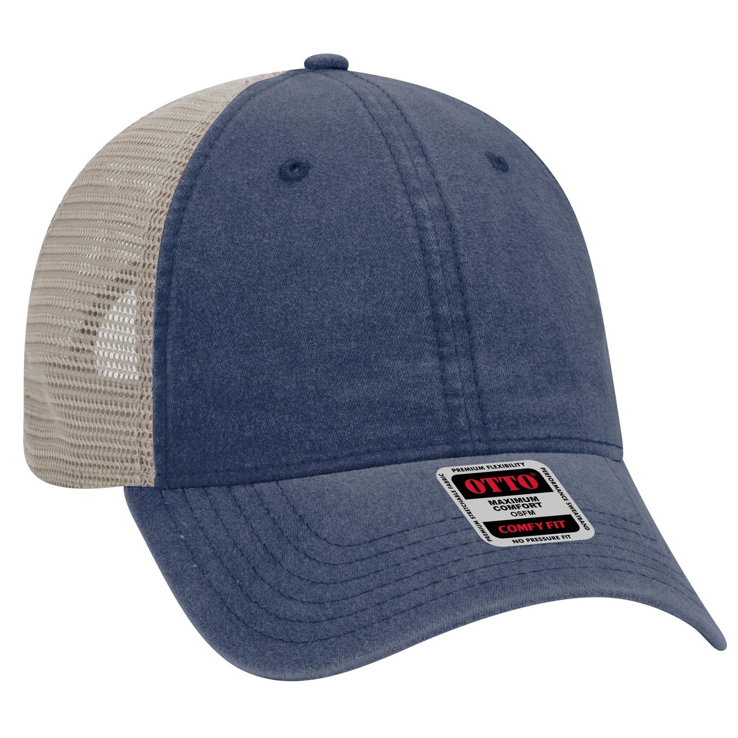 OTTO CAP "OTTO COMFY FIT" 6 Panel Low Profile Mesh Back Trucker Hat 121-1202