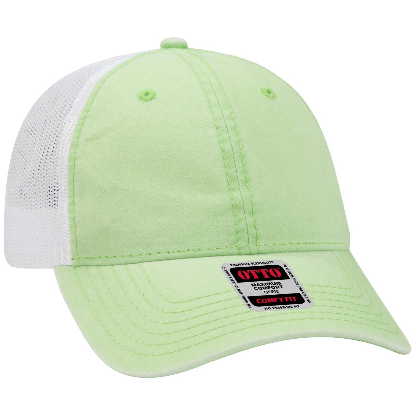 OTTO CAP "OTTO COMFY FIT" 6 Panel Low Profile Mesh Back Trucker Hat 121-1202