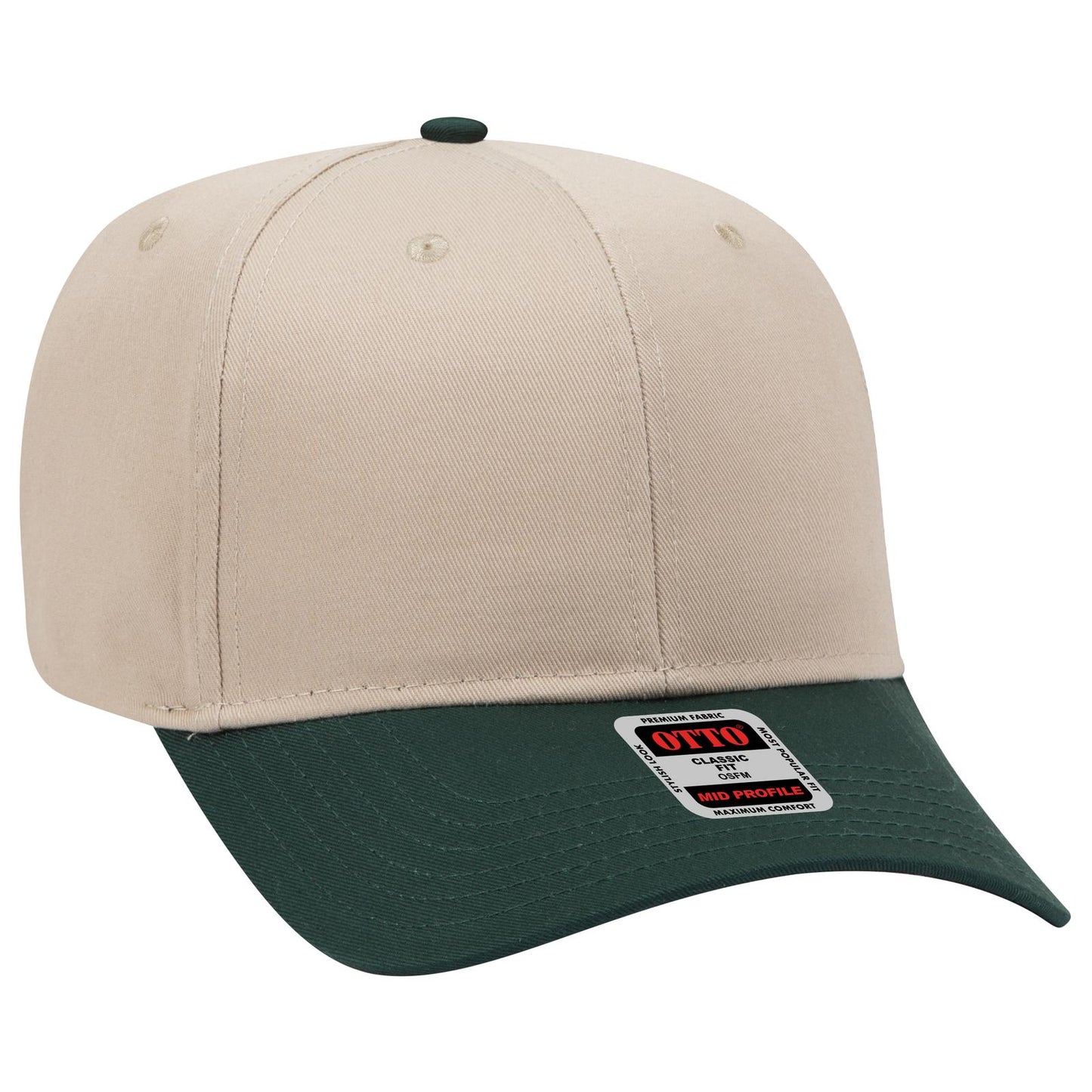 OTTO CAP 6 Panel Mid Profile Baseball Cap 27-079