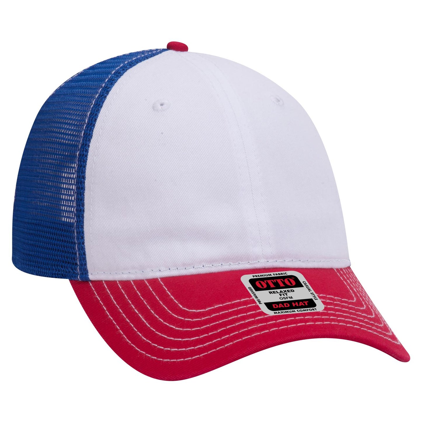 OTTO CAP 6 Panel Low Profile Mesh Back Trucker Dad Hat 121-858