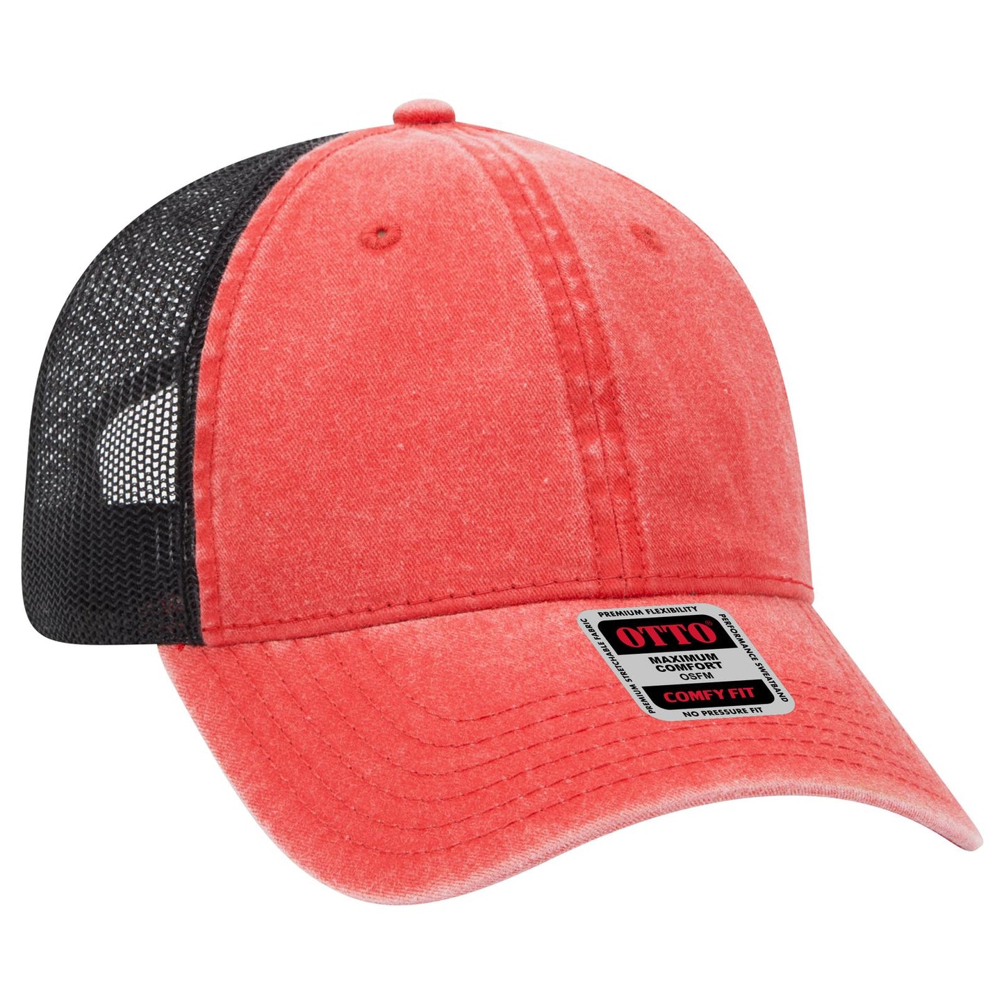 OTTO CAP "OTTO COMFY FIT" 6 Panel Low Profile Mesh Back Trucker Hat 121-1202