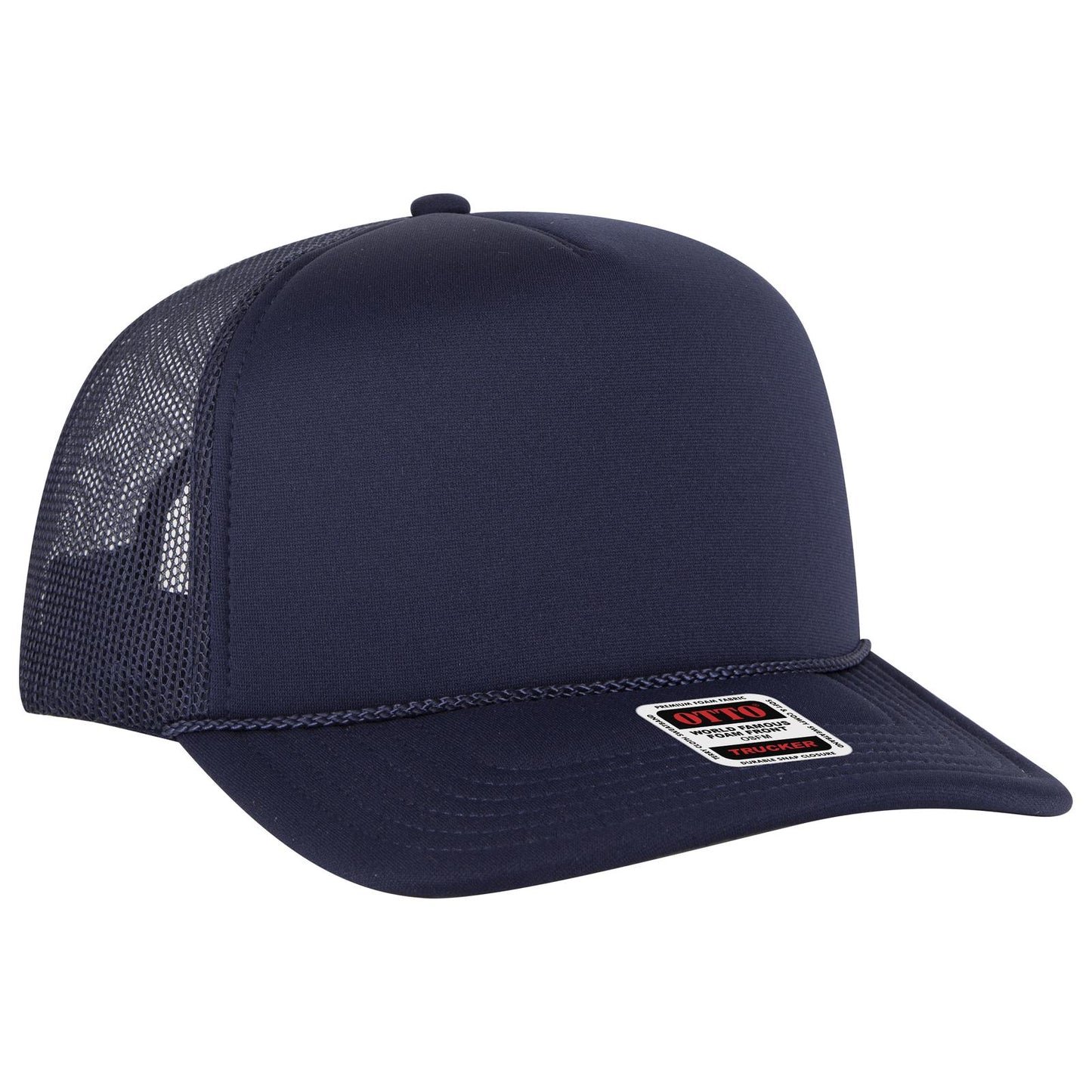 OTTO CAP 5 Panel High Crown Mesh Back Trucker Hat 3932-1