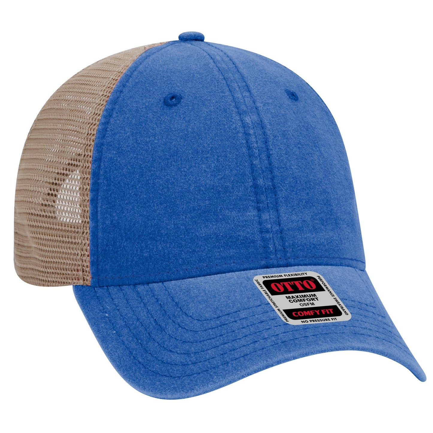 OTTO CAP "OTTO COMFY FIT" 6 Panel Low Profile Mesh Back Trucker Hat 121-1202