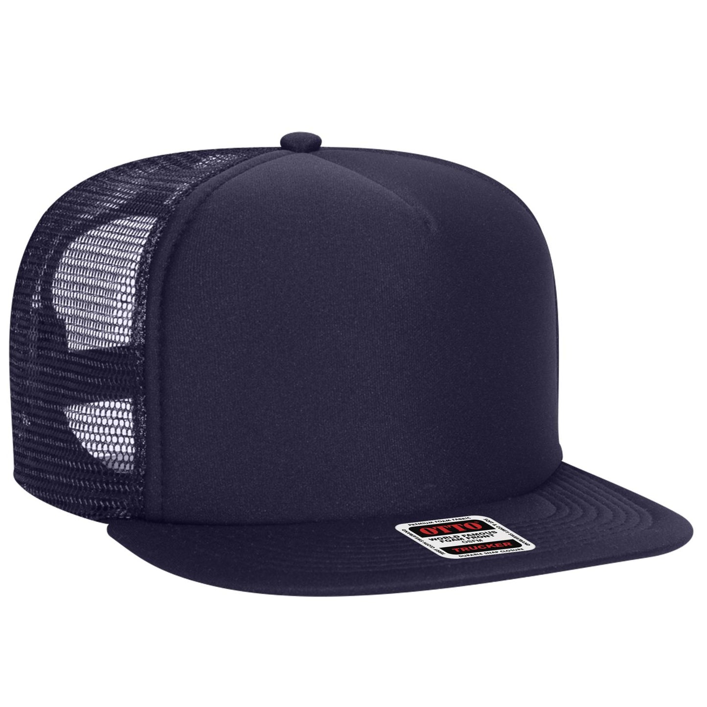 OTTO CAP "OTTO SNAP" 5 Panel High Crown Mesh Back Trucker Snapback Hat 132-1037