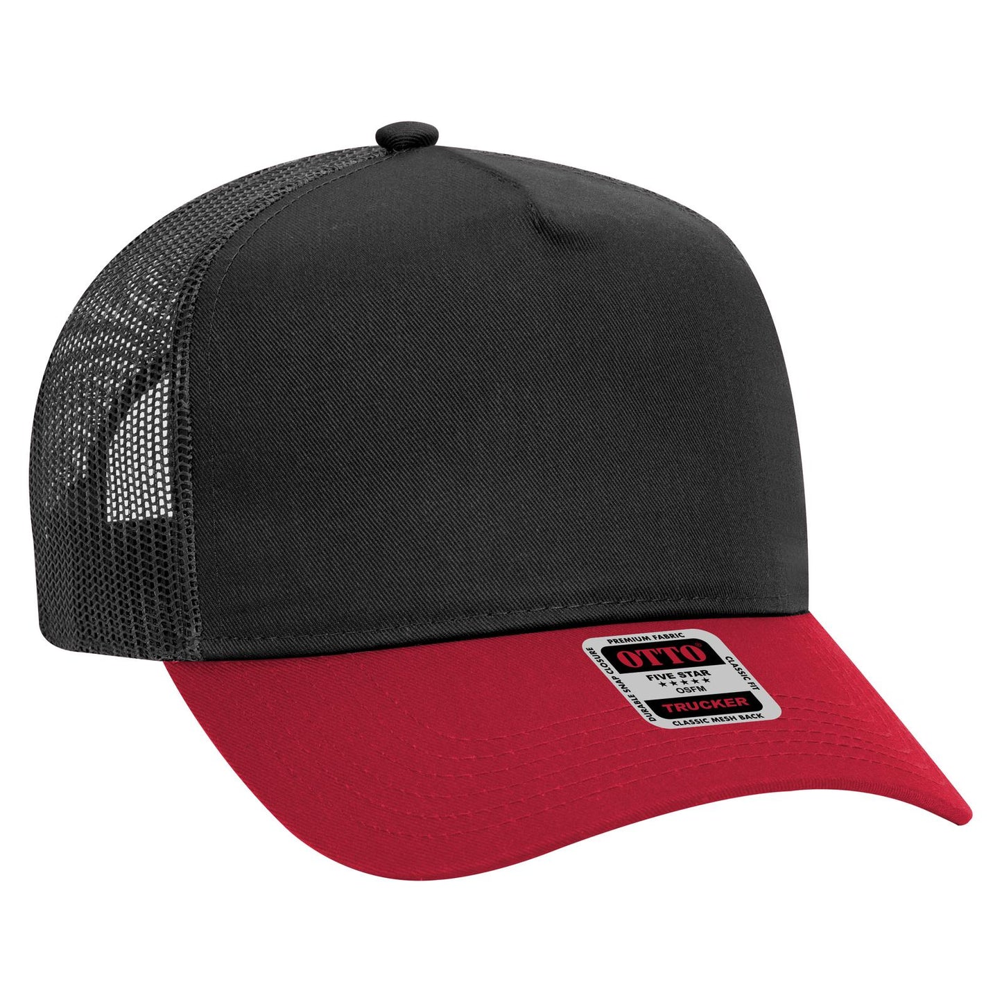 OTTO CAP 5 Panel Mid Profile Mesh Back Trucker Hat 32-285