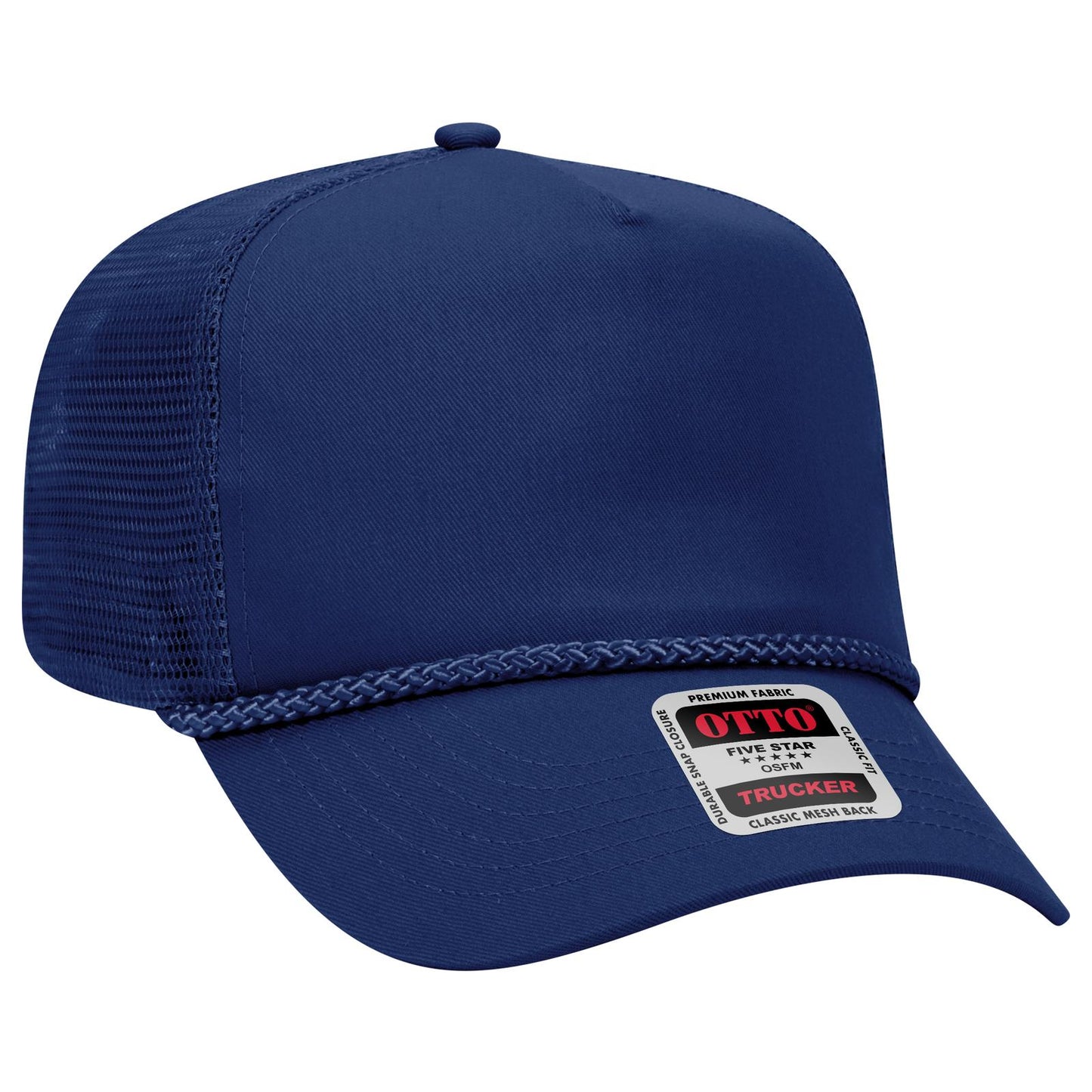 OTTO CAP 5 Panel Mid Profile Mesh Back Trucker Hat 39-071
