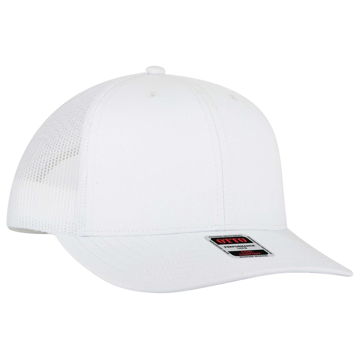 OTTO CAP 6 Panel Mid Profile Mesh Back Trucker Hat 112-3