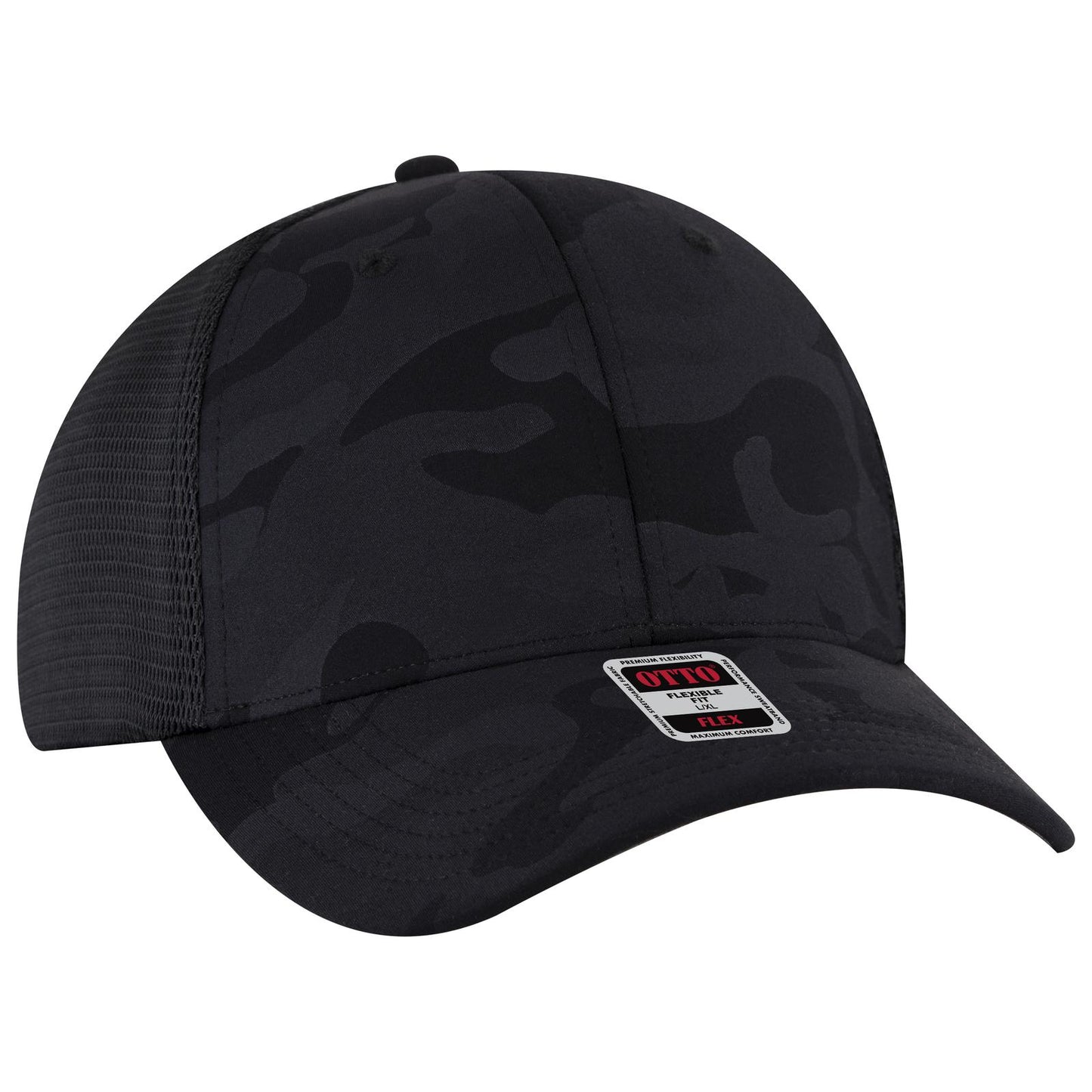 OTTO CAP "OTTO FLEX" Fitted 6 Panel Low Profile Mesh Back Trucker Hat 135-2
