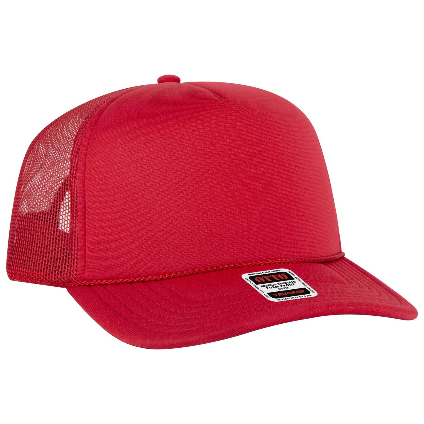 OTTO CAP 5 Panel High Crown Mesh Back Trucker Hat 3932-1
