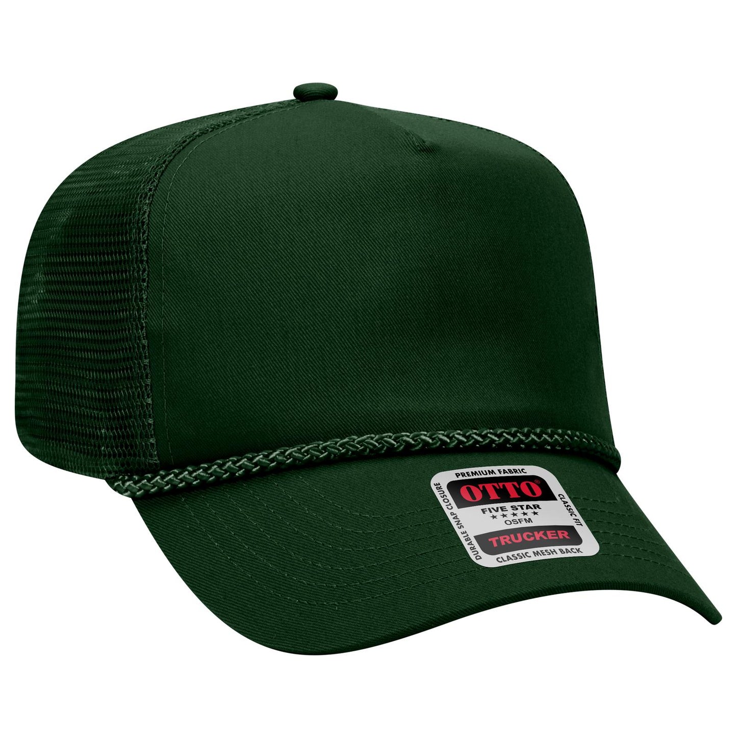OTTO CAP 5 Panel Mid Profile Mesh Back Trucker Hat 39-071