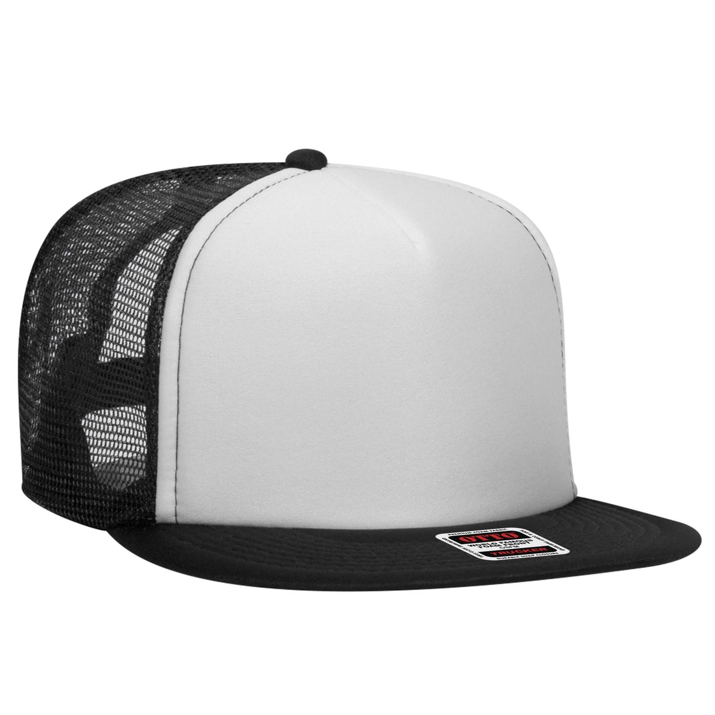 OTTO CAP "OTTO SNAP" 5 Panel High Crown Mesh Back Trucker Snapback Hat 132-1037
