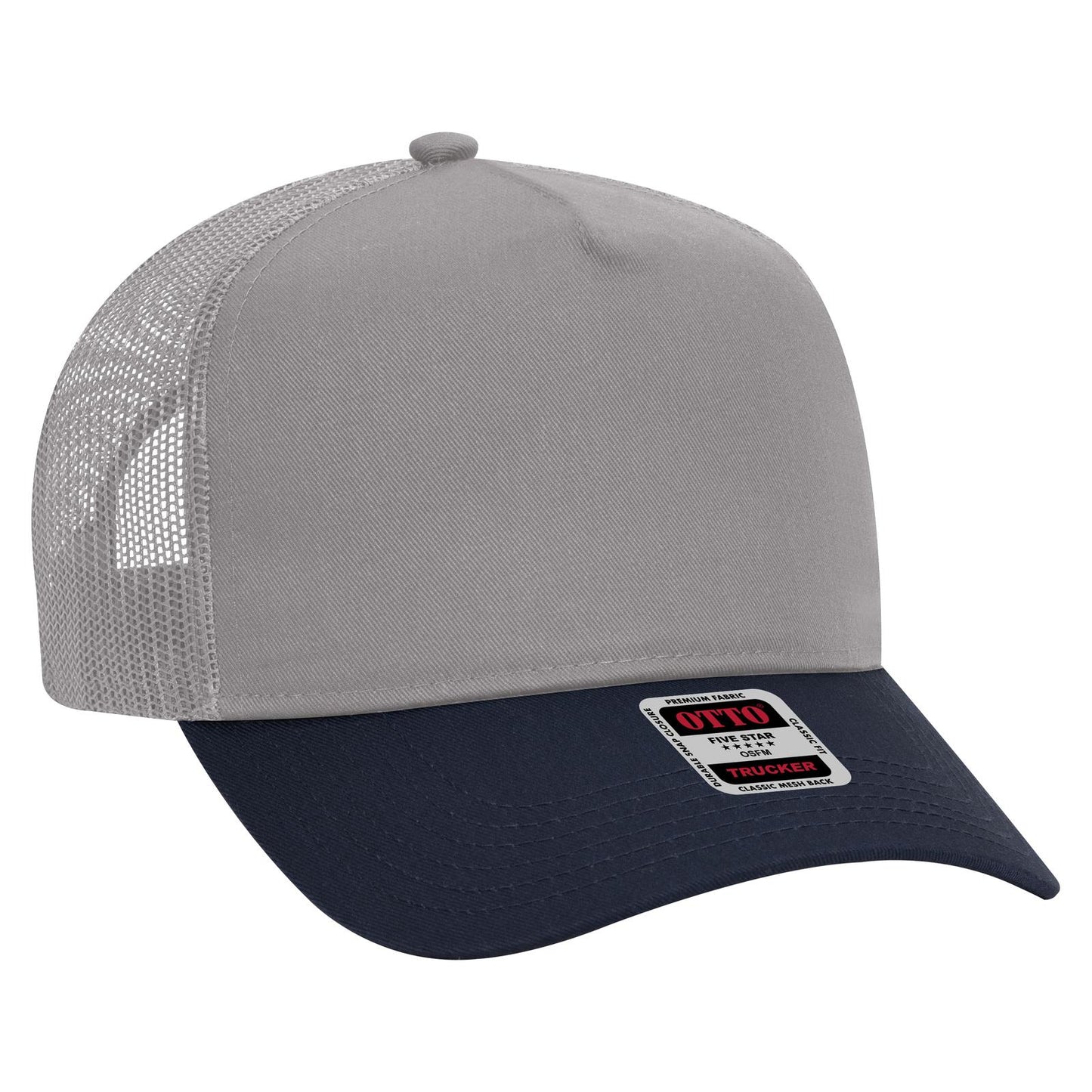 OTTO CAP 5 Panel Mid Profile Mesh Back Trucker Hat 32-285