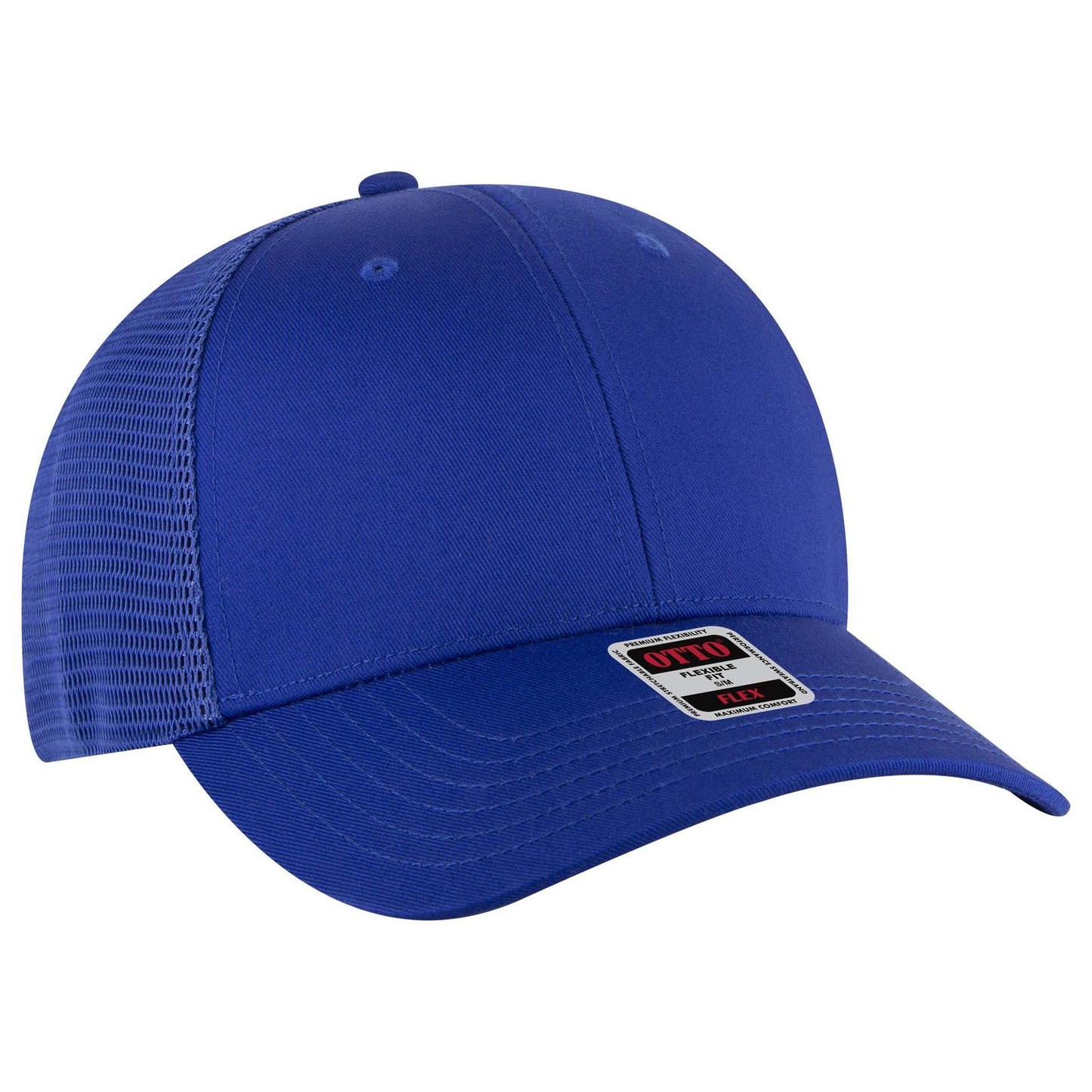 OTTO CAP "OTTO FLEX" Fitted 6 Panel Low Profile Mesh Back Trucker Hat 135-2