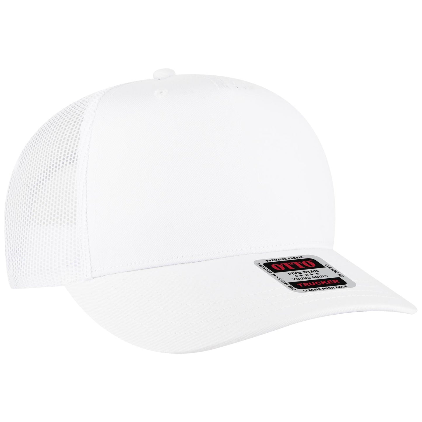 OTTO CAP 5 Panel Mid Profile Mesh Back Trucker Hat 32-285