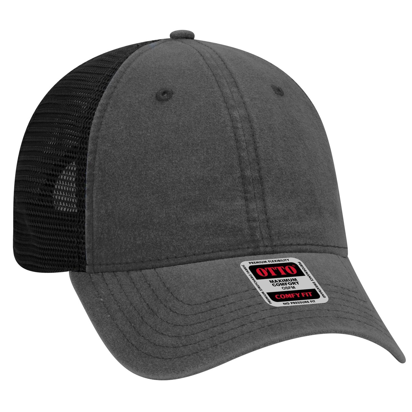OTTO CAP "OTTO COMFY FIT" 6 Panel Low Profile Mesh Back Trucker Hat 121-1202