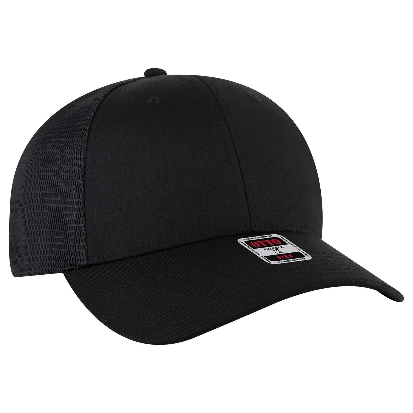 OTTO CAP "OTTO FLEX" Fitted 6 Panel Low Profile Mesh Back Trucker Hat 135-2