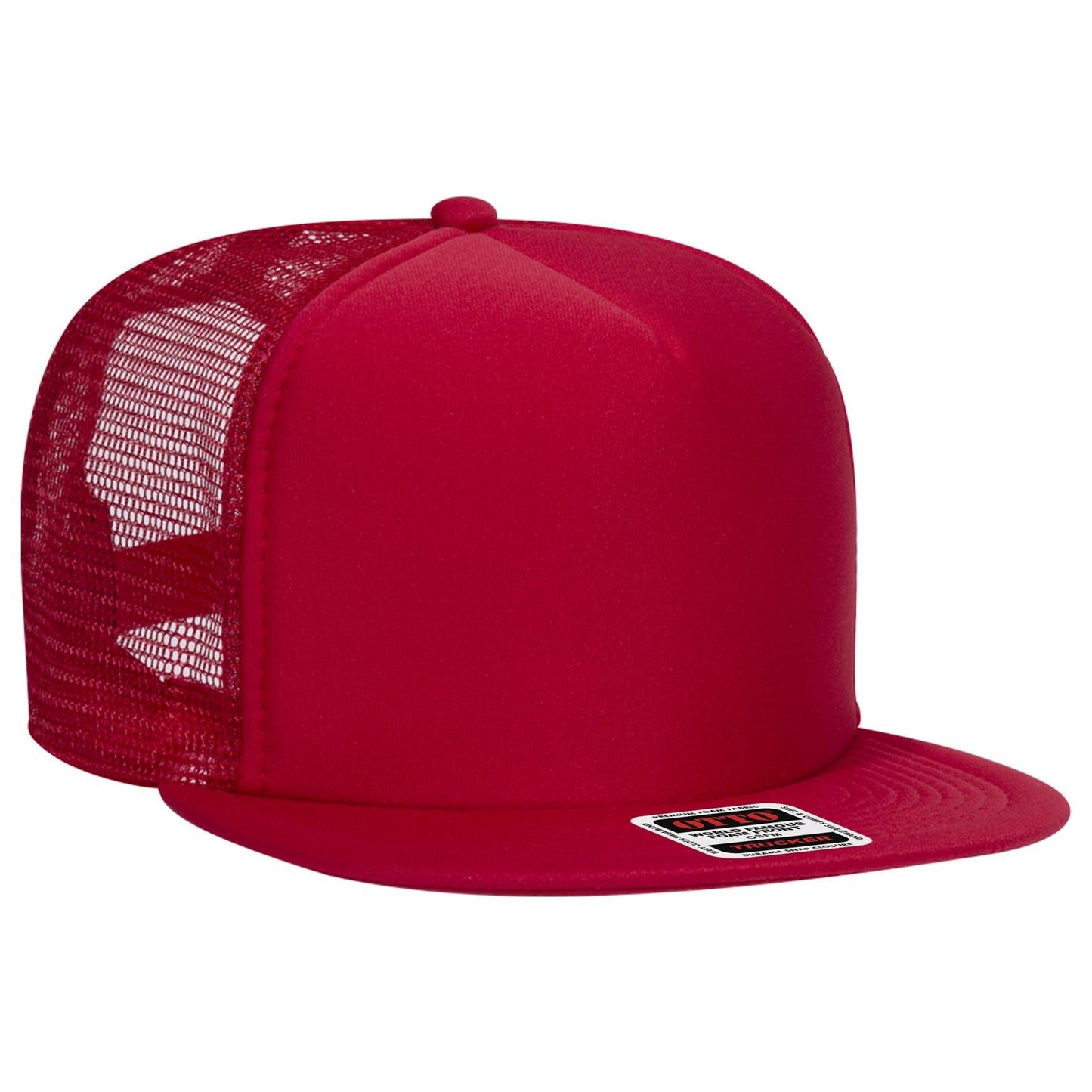 OTTO CAP "OTTO SNAP" 5 Panel High Crown Mesh Back Trucker Snapback Hat 132-1037